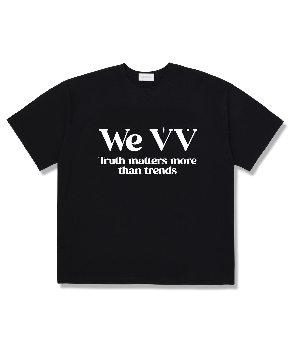 위베리벨류(WEVERYVALUE) WEVV 오버핏 반팔티셔츠 블랙
