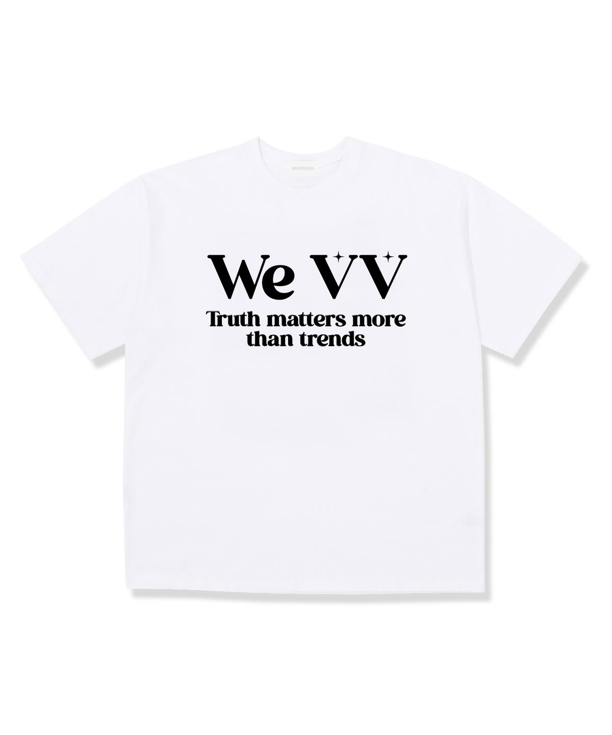 위베리벨류(WEVERYVALUE) WEVV 오버핏 반팔티셔츠 화이트