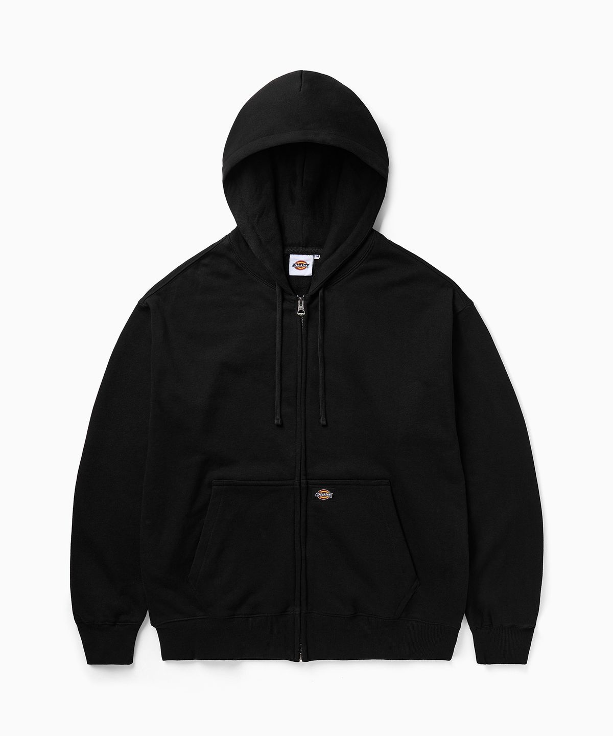 디키즈(DICKIES) 베이직 로고 후드 집업 Black