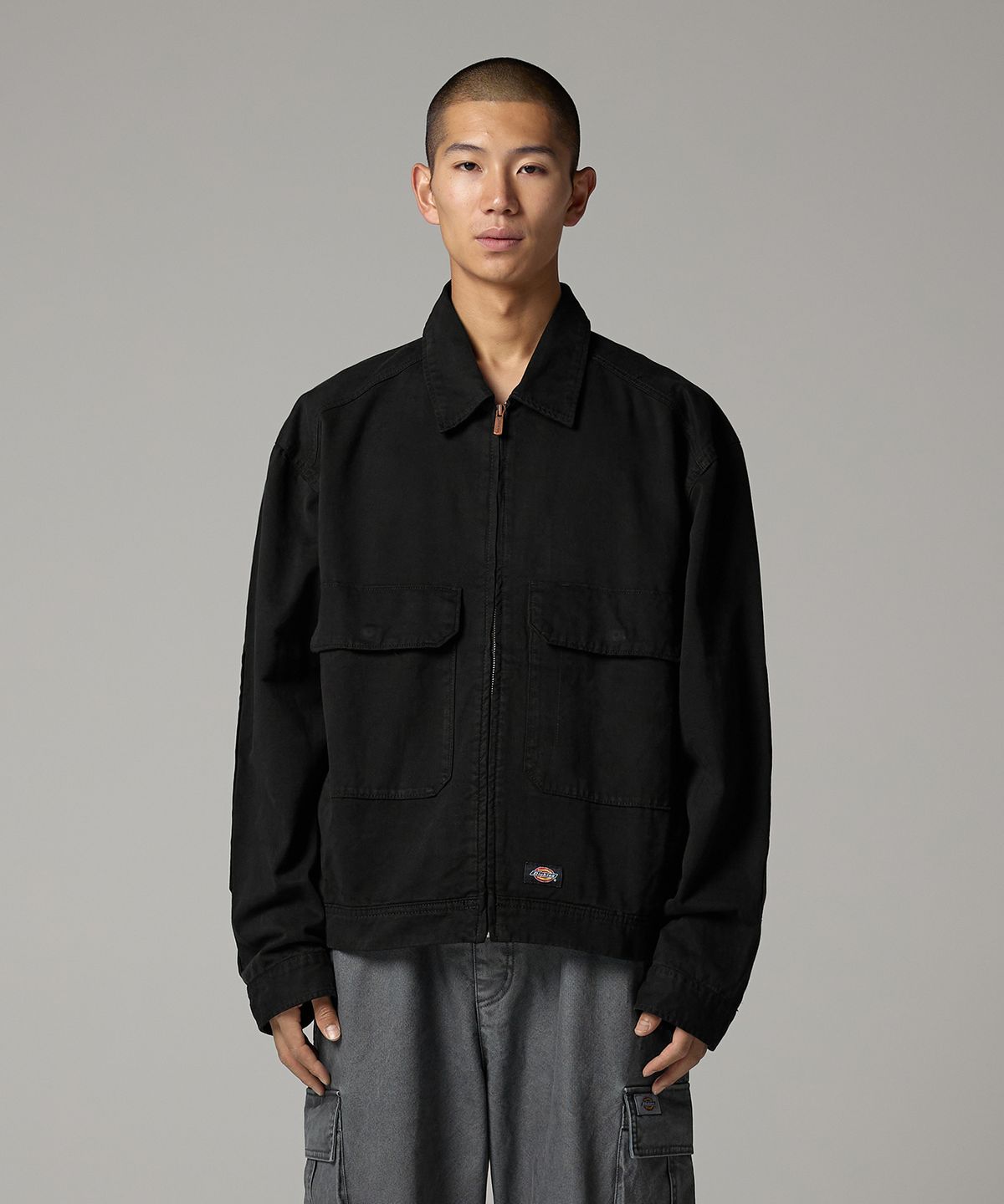 디키즈(DICKIES) 트러커 오버핏 재킷 Black