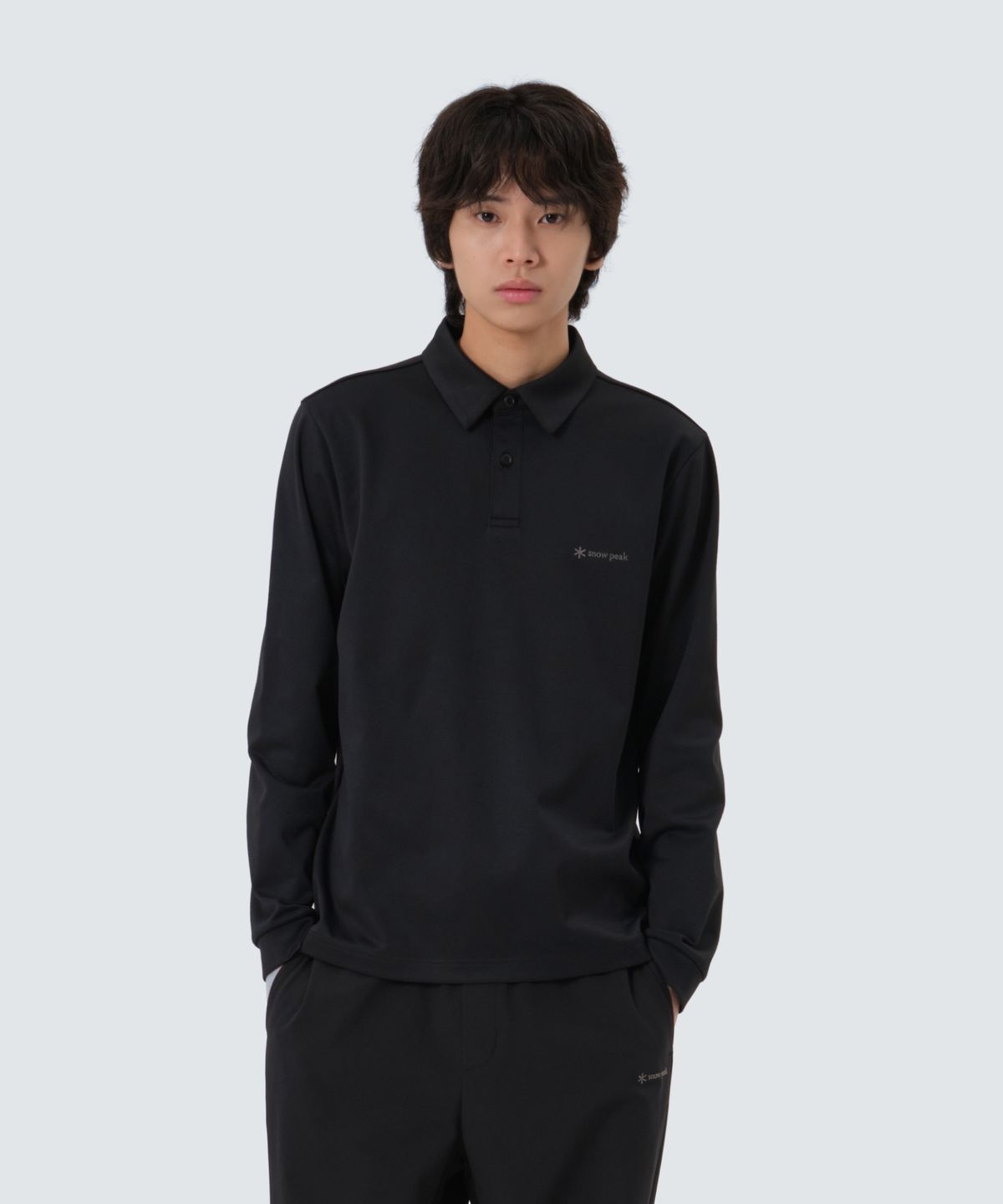 스노우피크 어패럴(SNOWPEAK APPAREL) 폴로 긴팔 티셔츠 (S25FMFPS10) Black