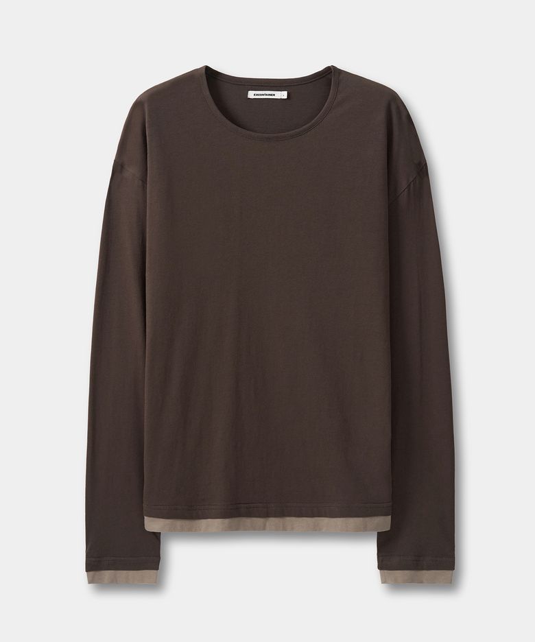 빈티지 레이어드 롱 슬리브 (BROWN)