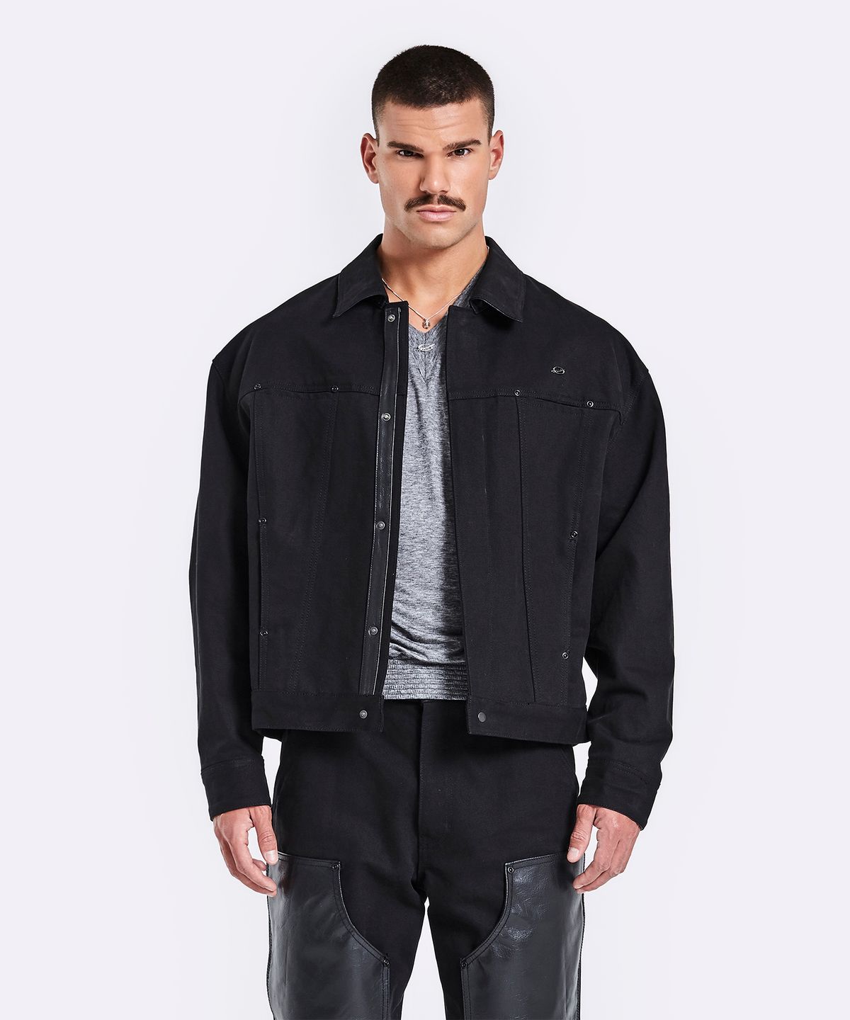 51퍼센트(51PERCENT) Trucker Jacket - Black
