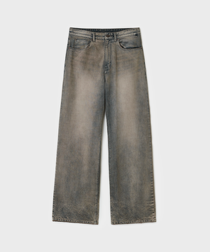 트루 와이드 데님 팬츠 - 사하라 인디고