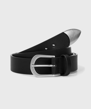 리얼 레더 벨트_블랙