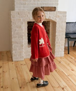 블룸베리 스티치 가디건_레드