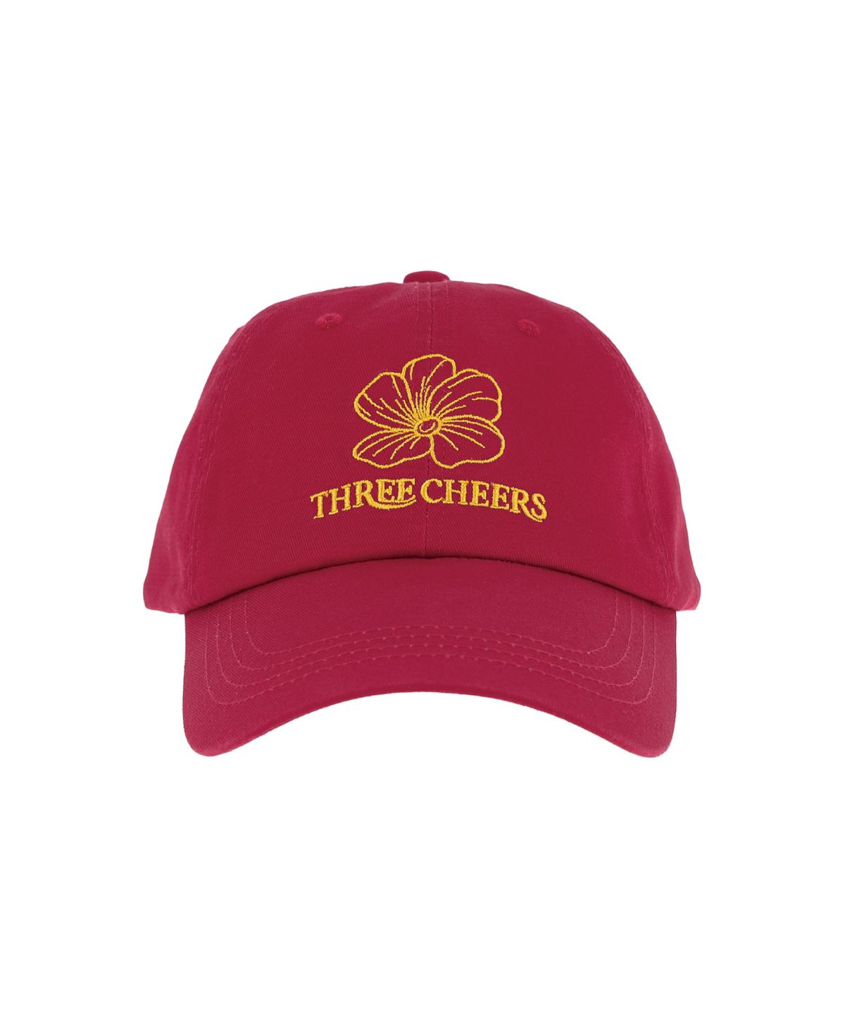 쓰리치얼스(THREECHEERS) THREECHEERS FLOWER LOGO BALLCAP RED