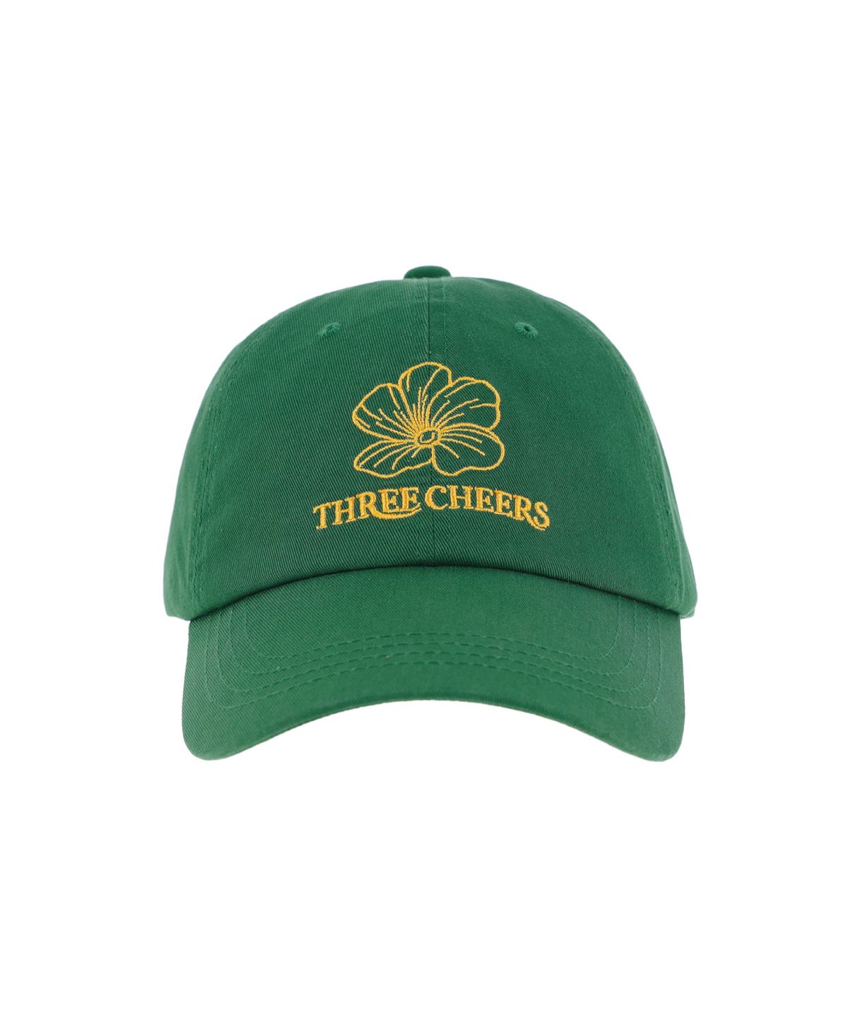 쓰리치얼스(THREECHEERS) THREECHEERS FLOWER LOGO BALLCAP GREEN