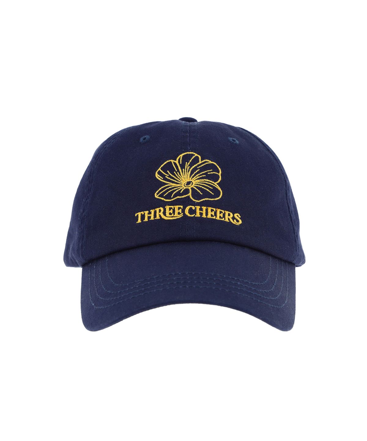 쓰리치얼스(THREECHEERS) THREECHEERS FLOWER LOGO BALLCAP NAVY