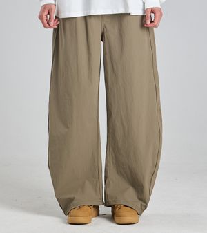 나일론 커브드 릴렉스 스트링 팬츠 (베이지)