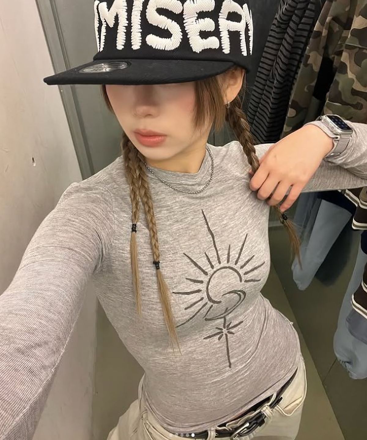 다미쉬(DAMISH) 데이 앤드 나이트 시어 롱 슬리브_그레이