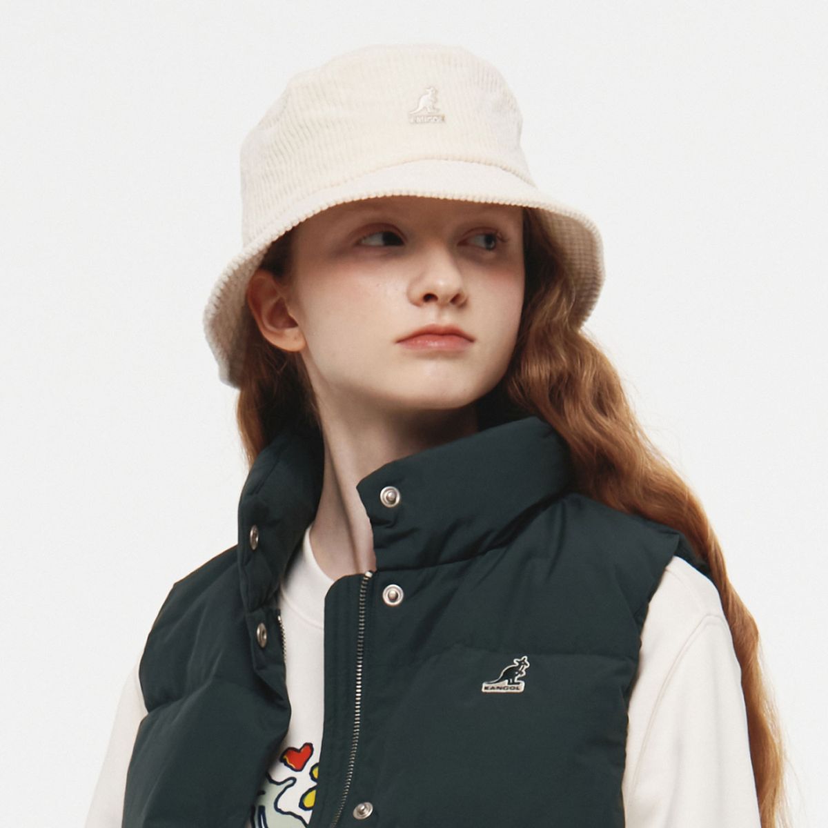 캉골(KANGOL) 뉴 코드 버켓 4485 오프화이트