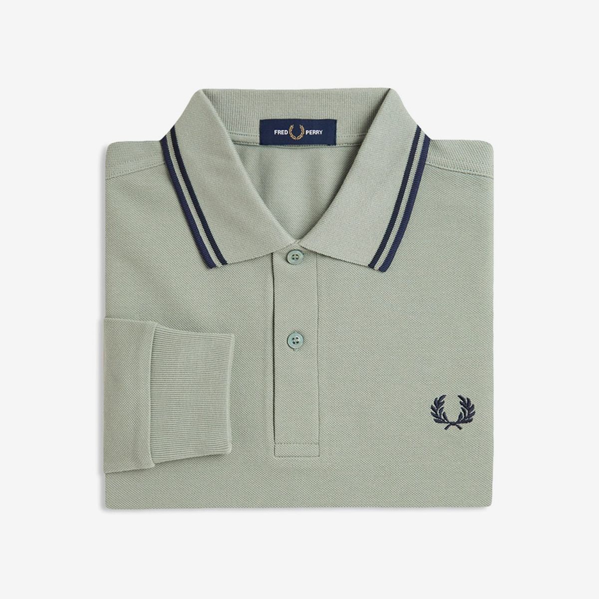 프레드페리(FRED PERRY) [M3636] 롱 슬리브 트윈 팁 프레드페리 셔츠 - 베이리프/다크에어포스/테니스블루 AFPM2533636-Z49