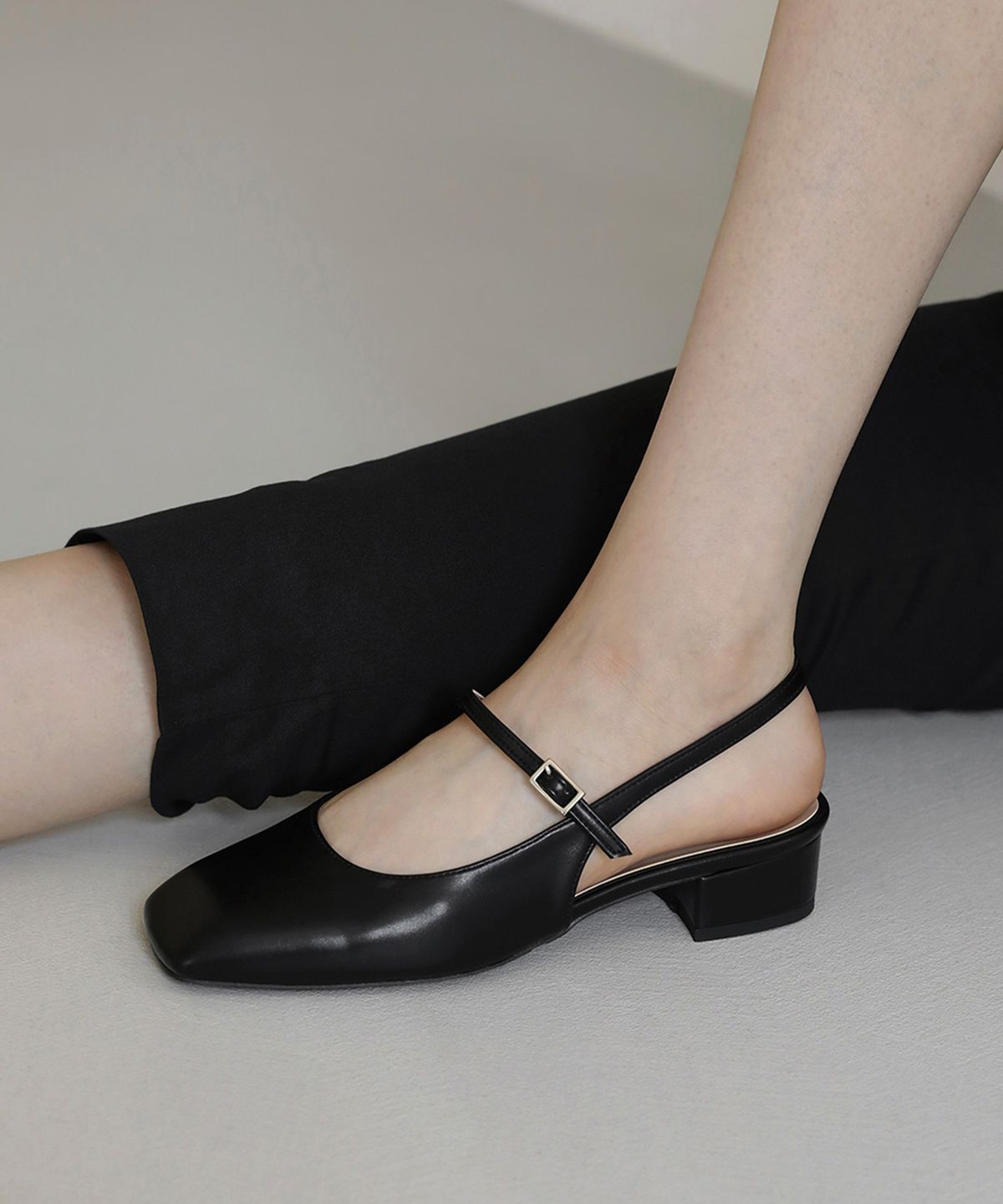 사뿐(SAPPUN) 헤미딘 메리제인 슬링백 플랫슈즈 (3cm)