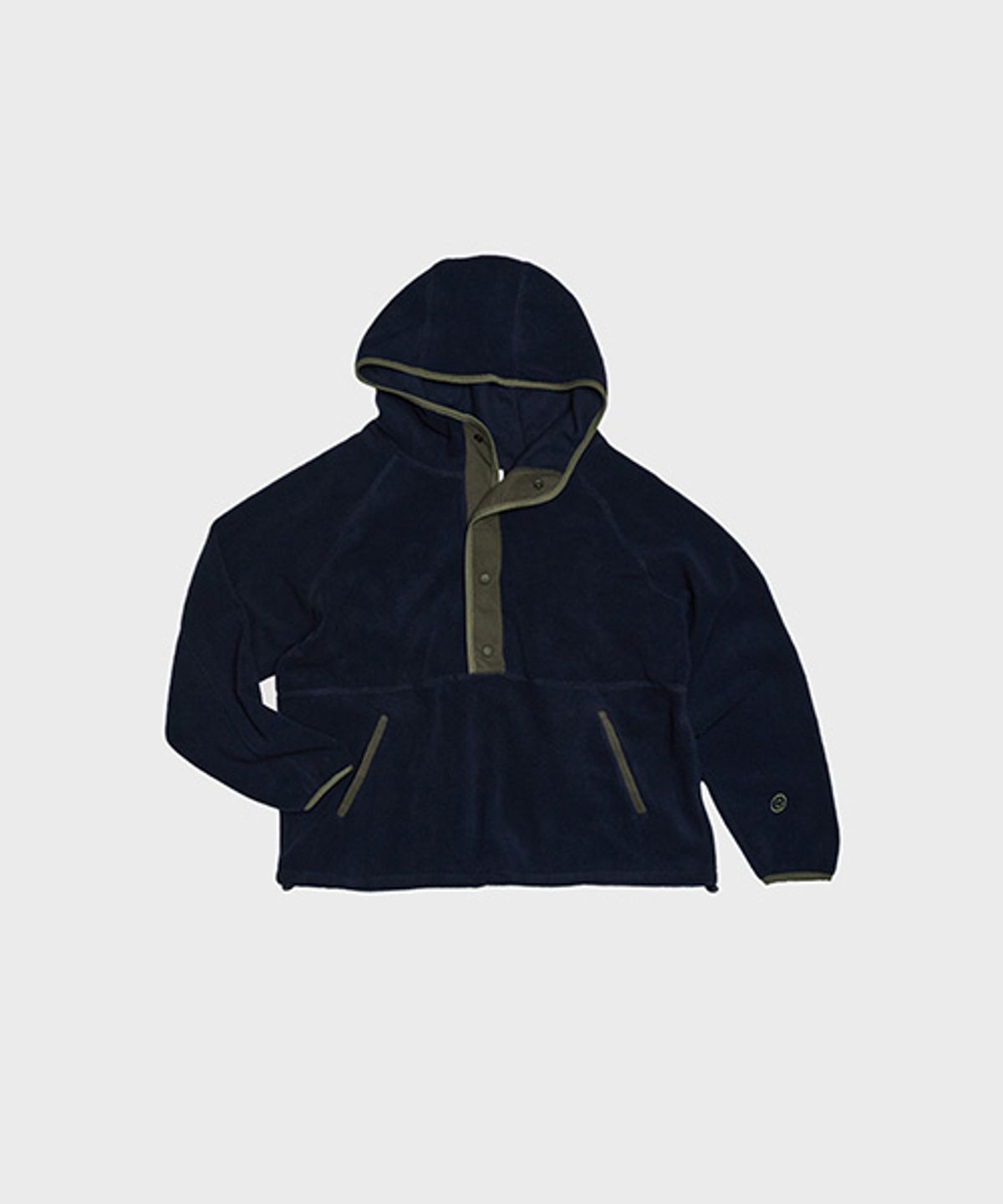 오울(OOOWL) FLEECE ANORAK LOVE NAVY