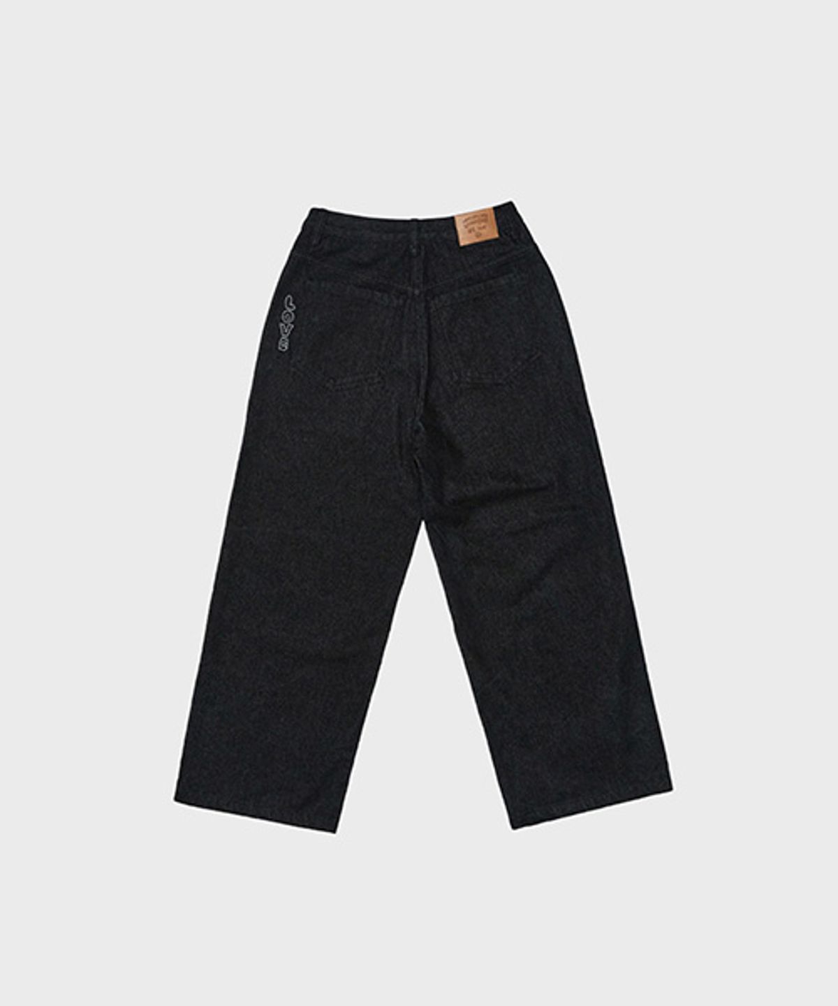 오울(OOOWL) WIDE DENIM PANTS BLACK