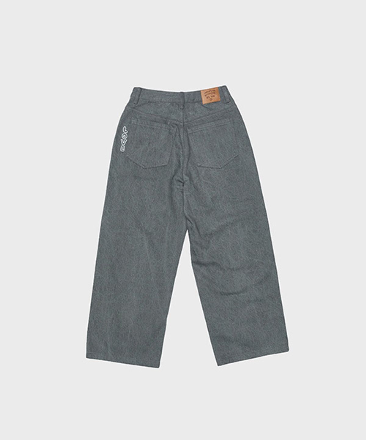오울(OOOWL) WIDE DENIM PANTS GREY