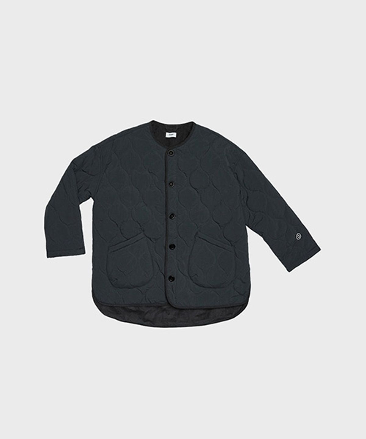 오울(OOOWL) QUILTED JUMPER LOVE CHARCOAL