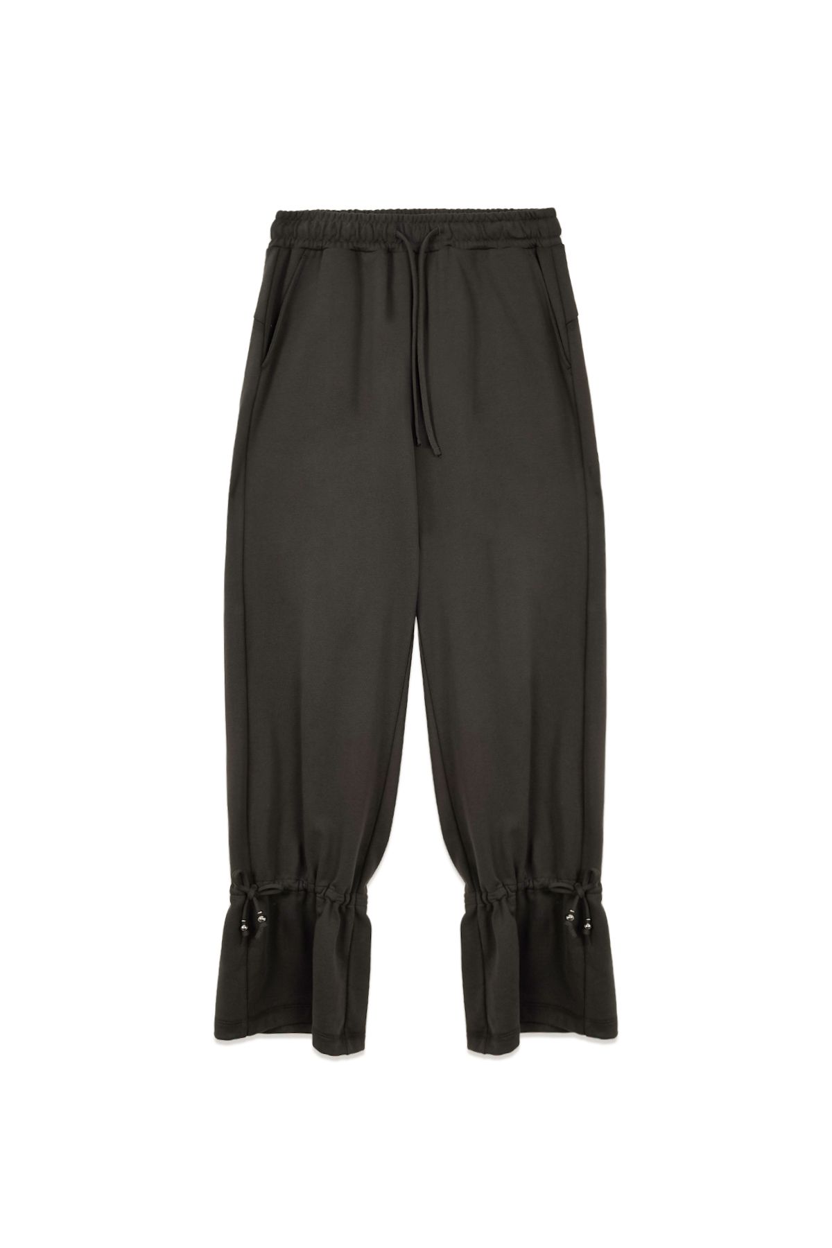 마뗑킴(MATIN KIM) STRING DETAIL SWEATPANTS IN CHARCOAL