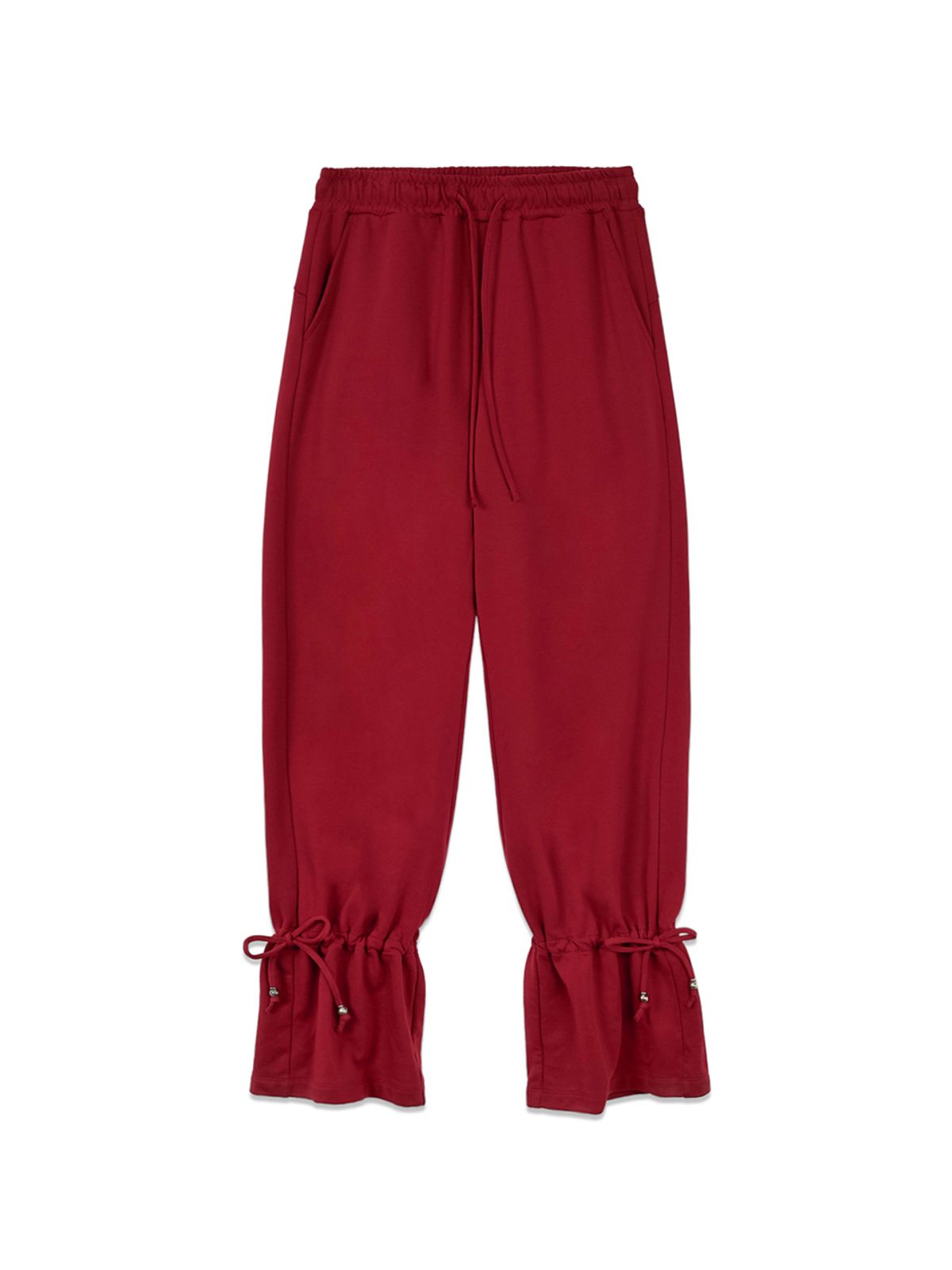 마뗑킴(MATIN KIM) STRING DETAIL SWEATPANTS IN RED