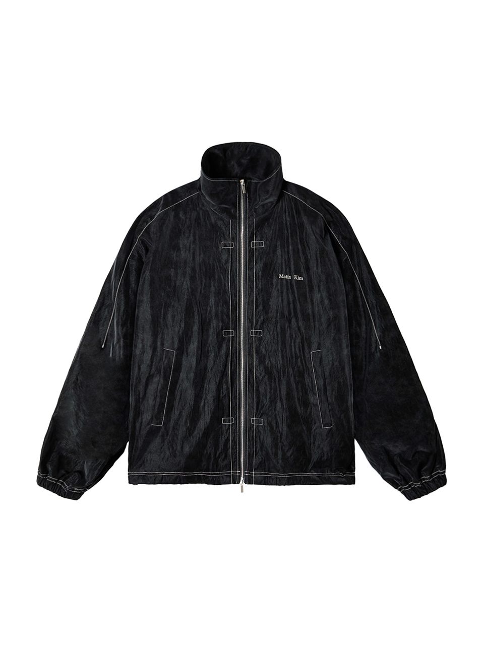 MUSINSA | MATIN KIM STITCH POINT HIGH NECK JUMPER IN BLACK