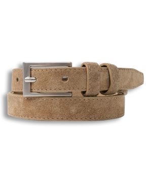 Simple Square Suede Belt in Beige