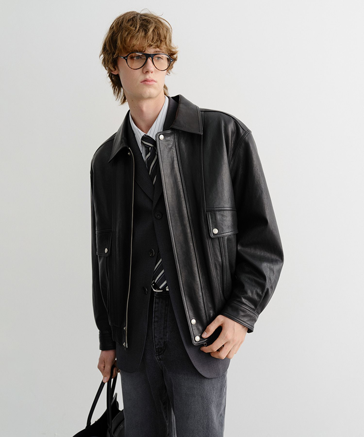 【新品未使用】DUNST OVERSIZED LEATHER レザージャケット MUSINSA公式 | DUNST OVERSIZED VINTAGE LEATHER