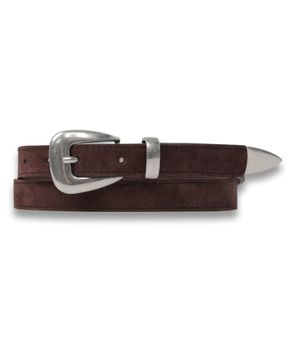 Suede Western Belt in Brown