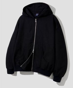 바이오 워싱 립스탑 후드 자켓 [블랙]