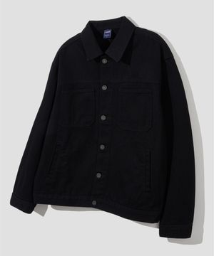 워시드 트윌 워크 자켓 [블랙]