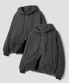 리버시블 헤비 플리스 보아 후드 집업 [챠콜]