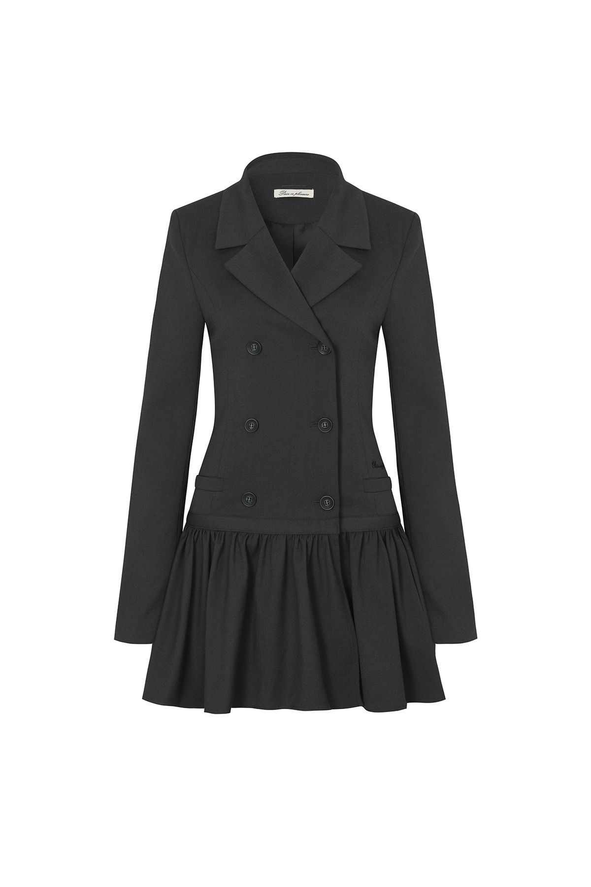 페인오어플레져(PAINORPLEASURE) LIORA JACKET DRESS charcoal