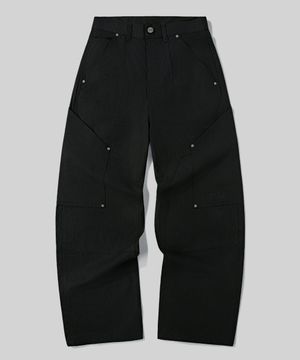 유틸리티 사이드 빅 포켓 와이드 팬츠 [블랙]