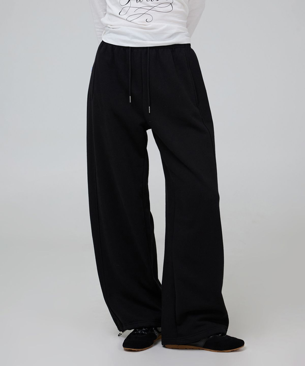 포르테나(PORTERNA) ESSENTIAL 2WAY SWEAT PANTS-BLACK