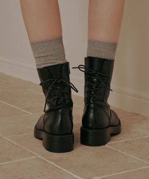 백 레이스업 하프 부츠 EBAL57709