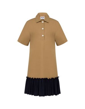 진스 코튼 로고버튼 트윌 드레스