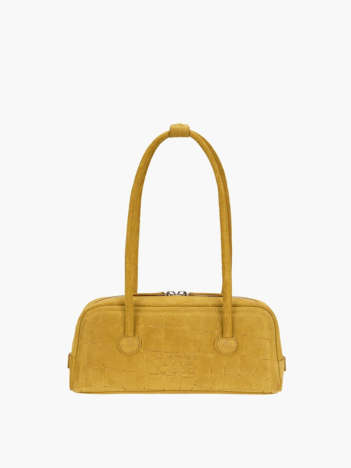 마지셔우드(MARGESHERWOOD) SOFT BOSTON EW_mustard croc-effect suede