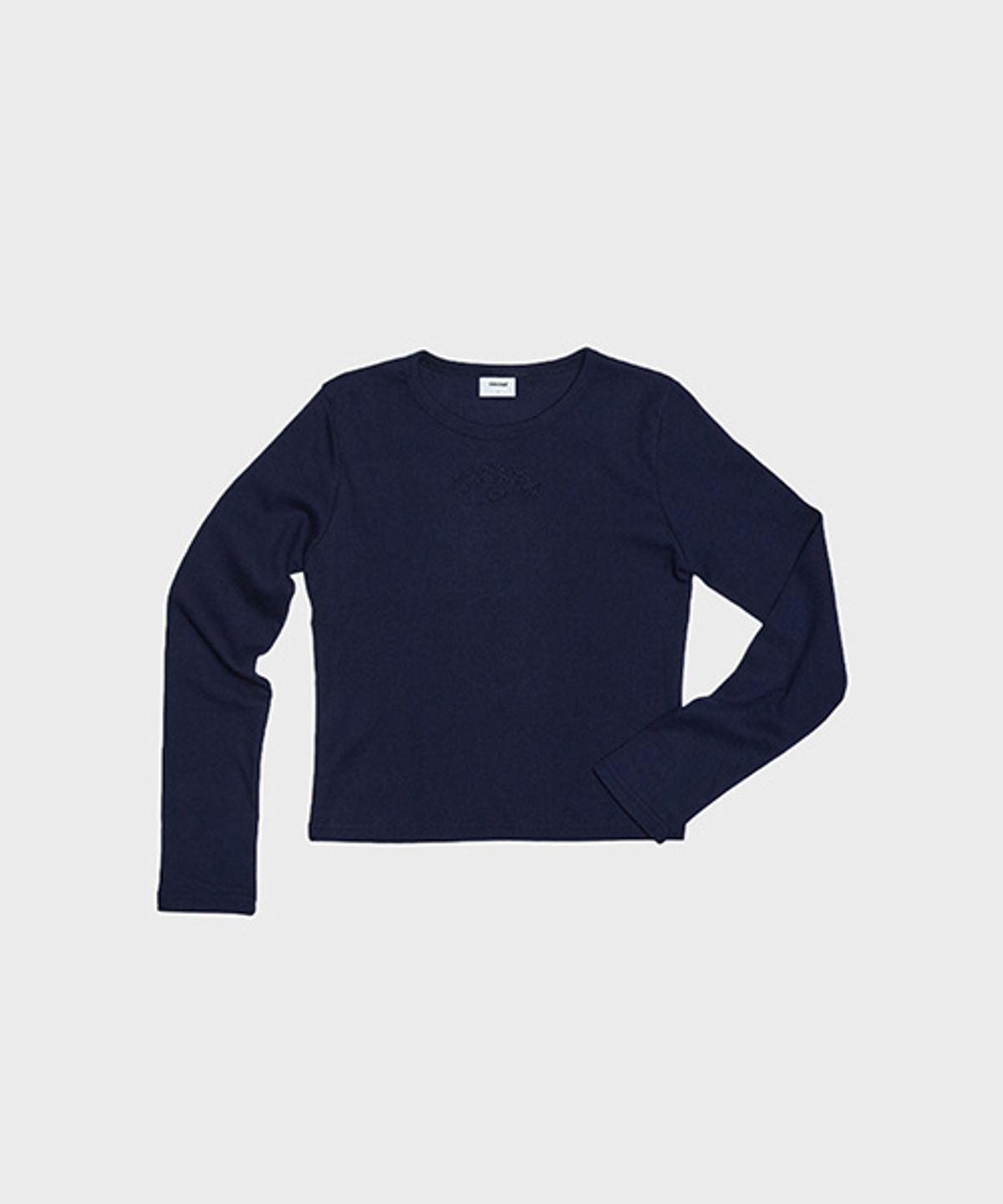 오울(OOOWL) LONG SLEEVE SLIM T SHIRT WE LOVE NAVY