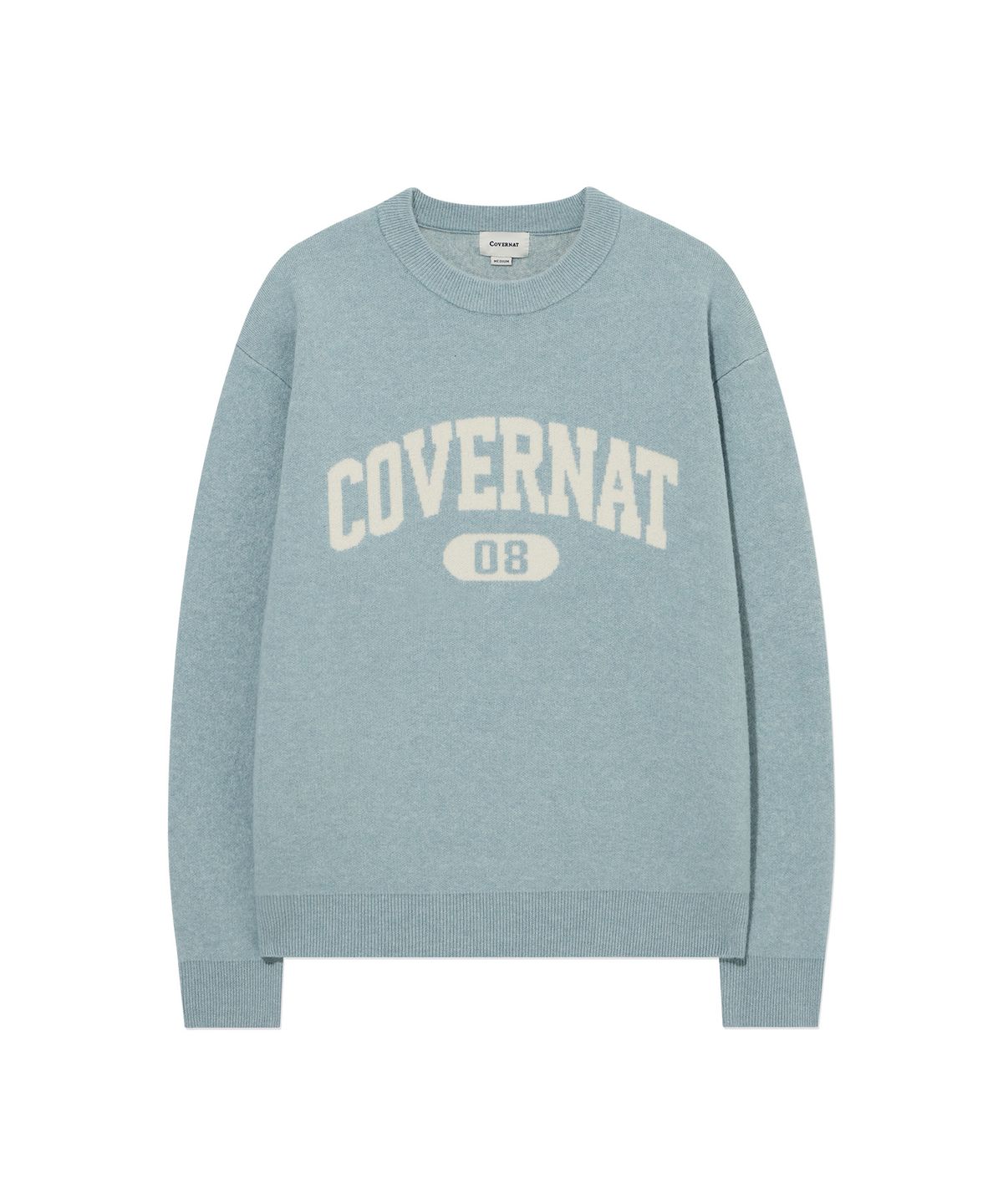 커버낫(COVERNAT) 센터 아치로고 니트 Light Blue