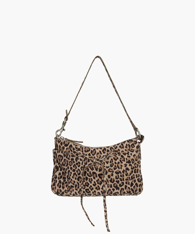 RIBBON POCHETTE_cream leopard suede