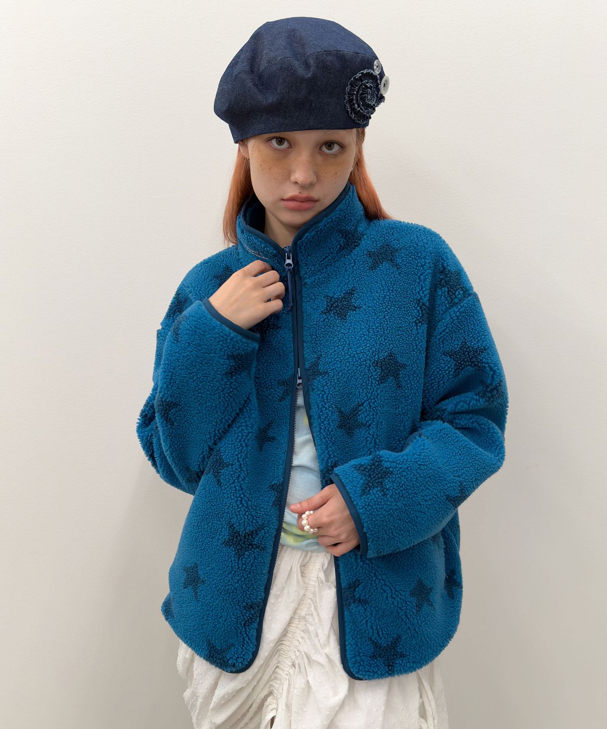 타입서비스(TYPESERVICE) Star Fleece Jacket [Blue]