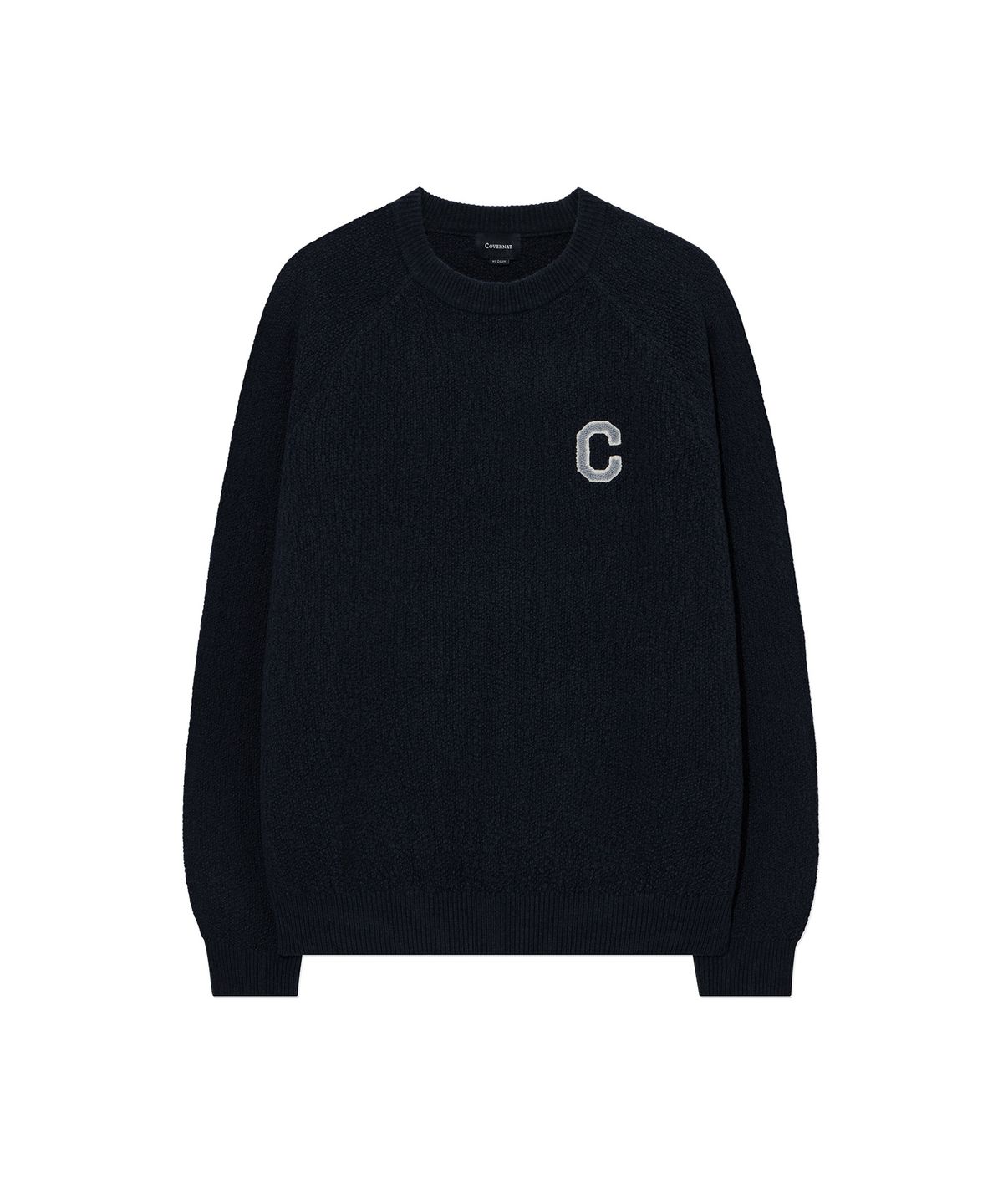 커버낫(COVERNAT) 미들 C로고 니트 Dark Navy