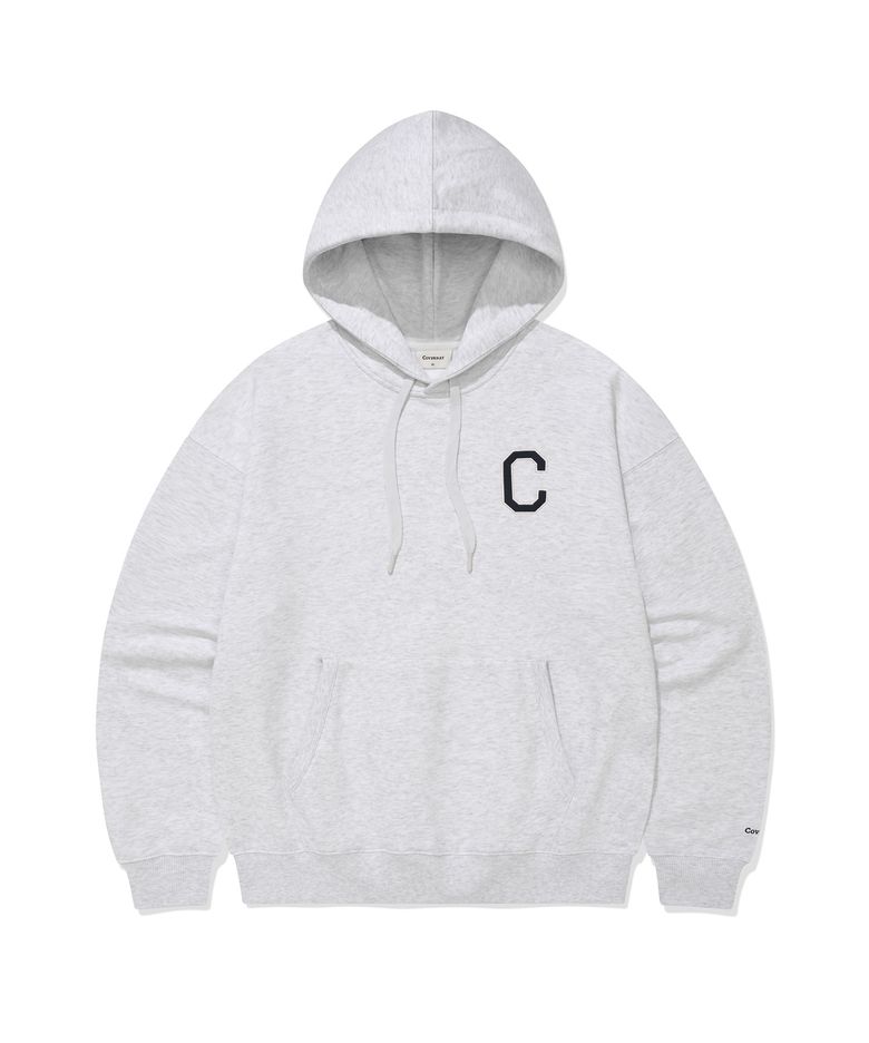 C 로고 후디 Heather Gray