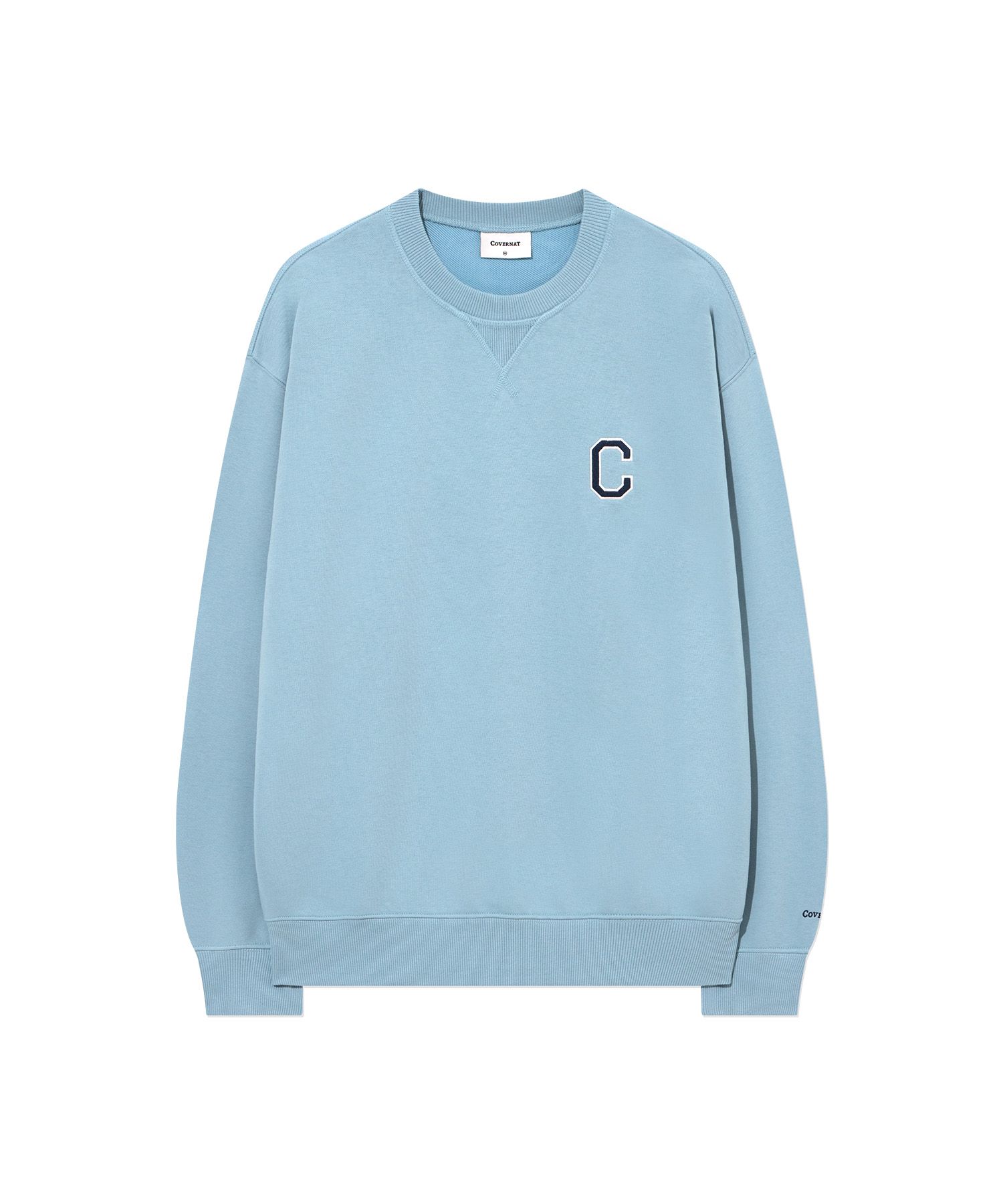 スウェット・トレーナー COVERNAT Small Authentic Logo Man to Man Beige Covernat Unisex Small Authentic Logo Sweatshirt Blue