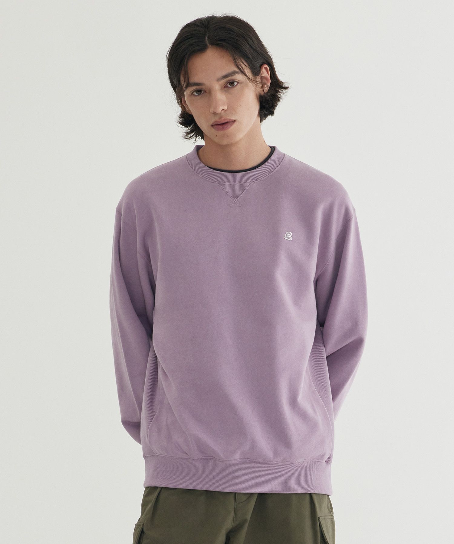 スウェット・トレーナー COVERNAT Authentic Logo Man to Man Light Purple Covernat Unisex Authentic Logo Hoodie Blue | Sweatshirts