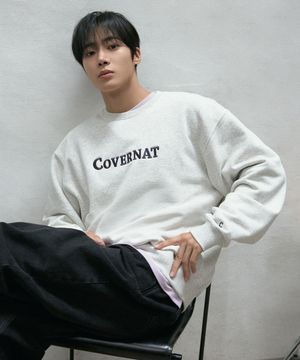 [추영우 착용] 센터 로고 맨투맨 Oatmeal