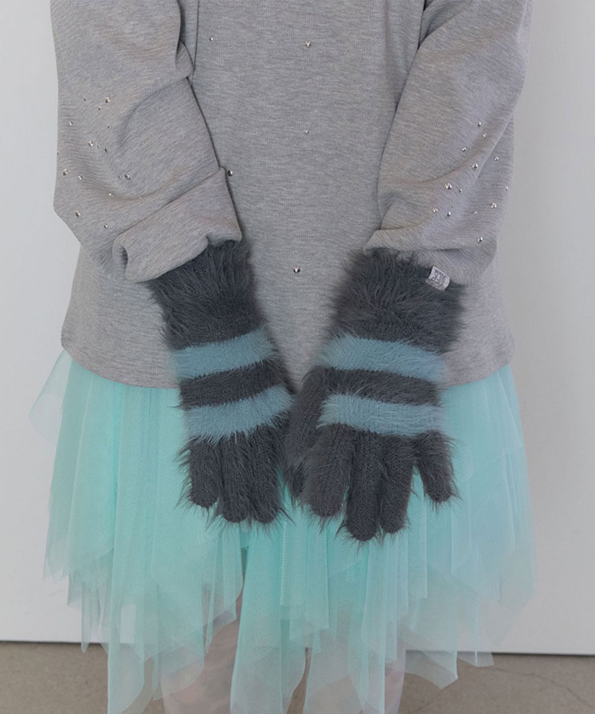 타입서비스(TYPESERVICE) Fuzzy Touch Gloves [Gray]