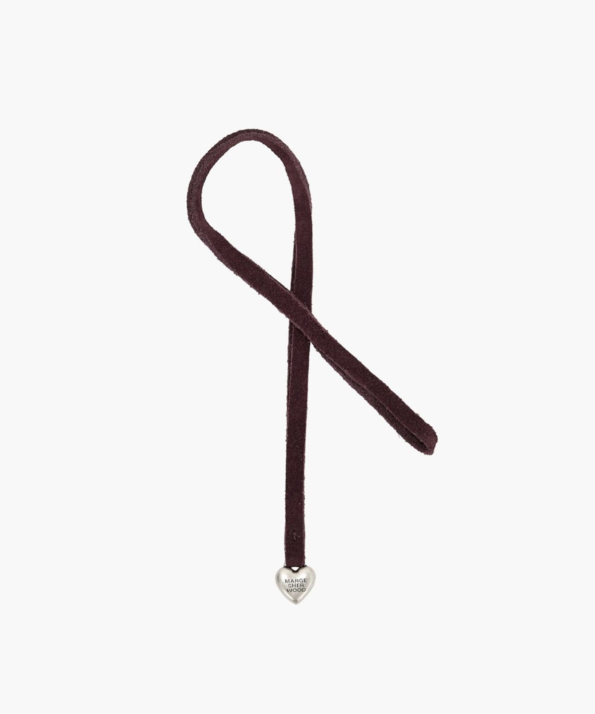 마지셔우드(MARGESHERWOOD) HEART CHARM_wine suede