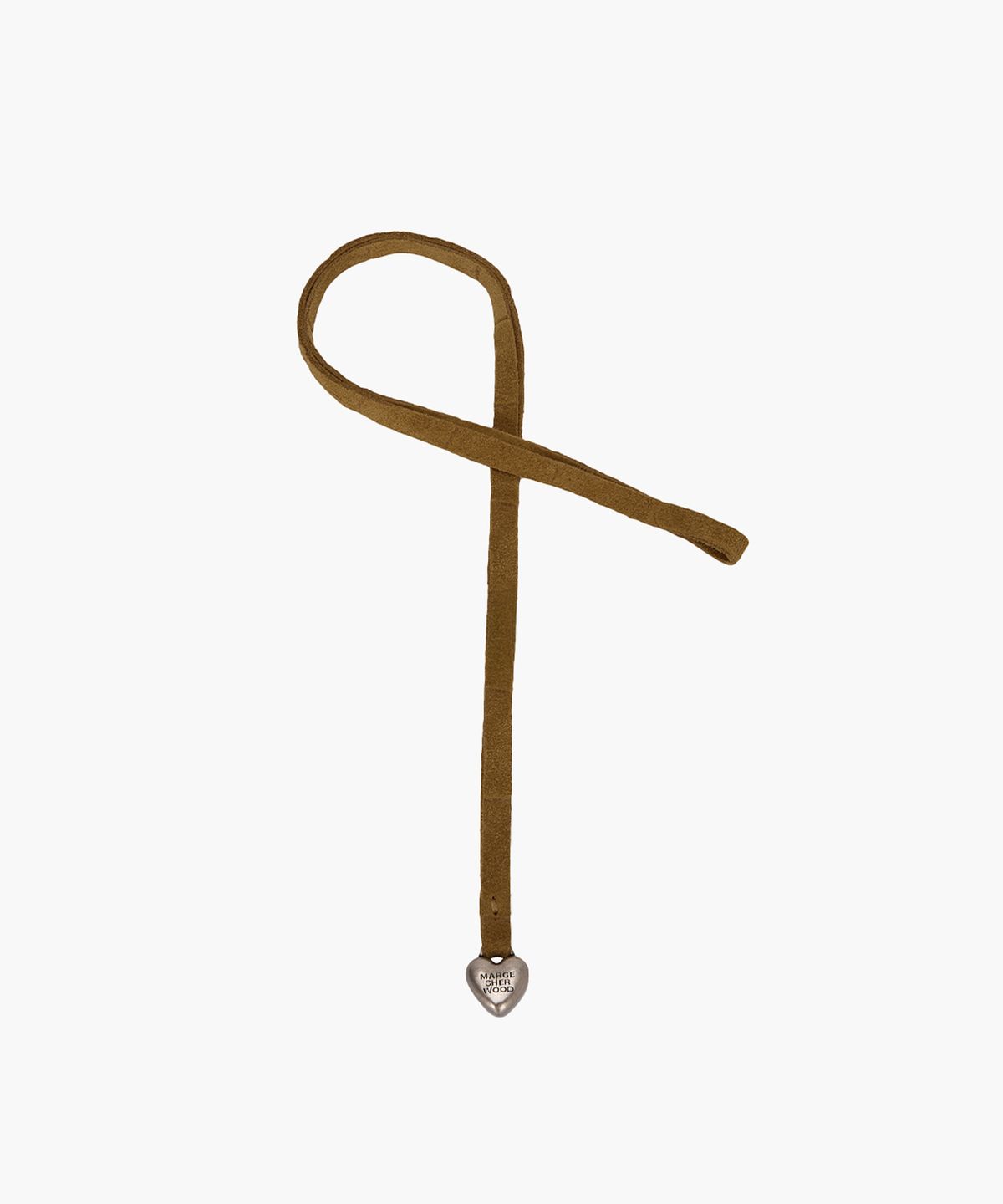 마지셔우드(MARGESHERWOOD) HEART CHARM_cappuccino suede