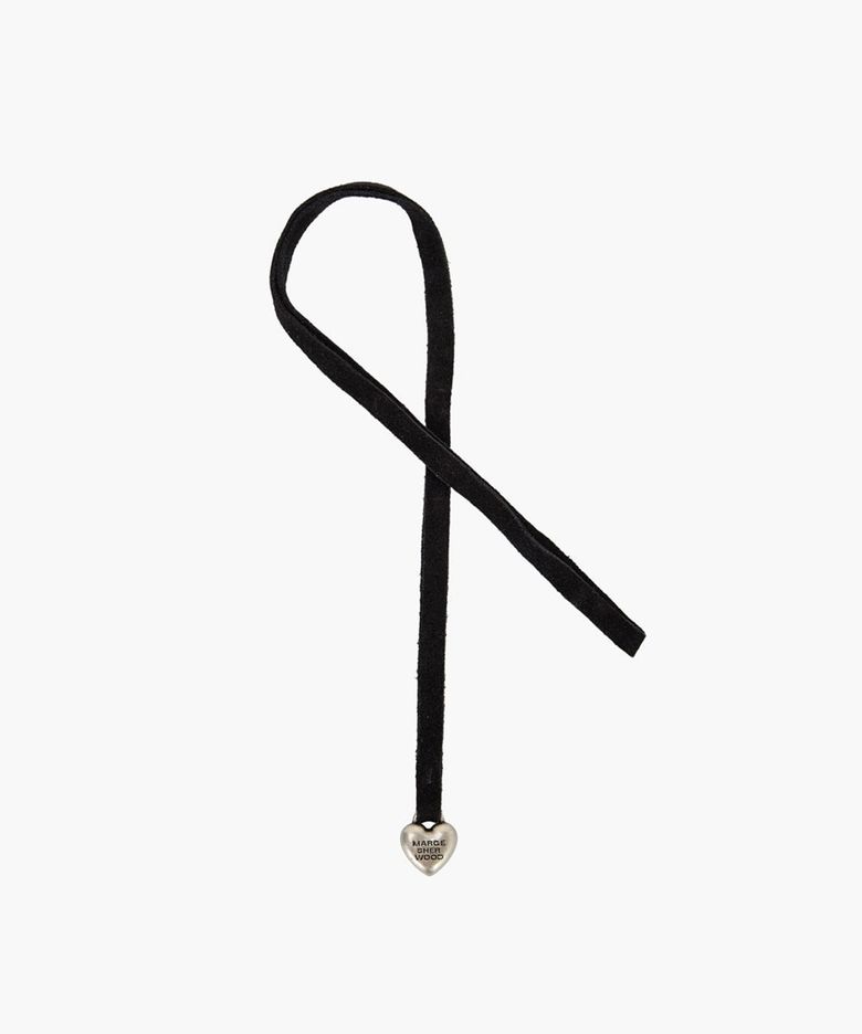 HEART CHARM_black suede